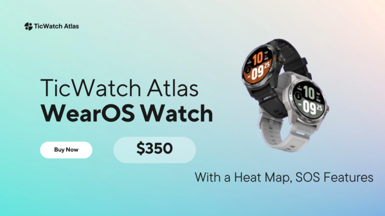 TicWatch Atlas, Rugged smartwatch, WearOS smartwatch, Mobvoi TicWatch, Fitness tracking watch, SOS smartwatch feature, Heat map watch, Fall detection smartwatch, Long battery smartwatch, TicWatch health features